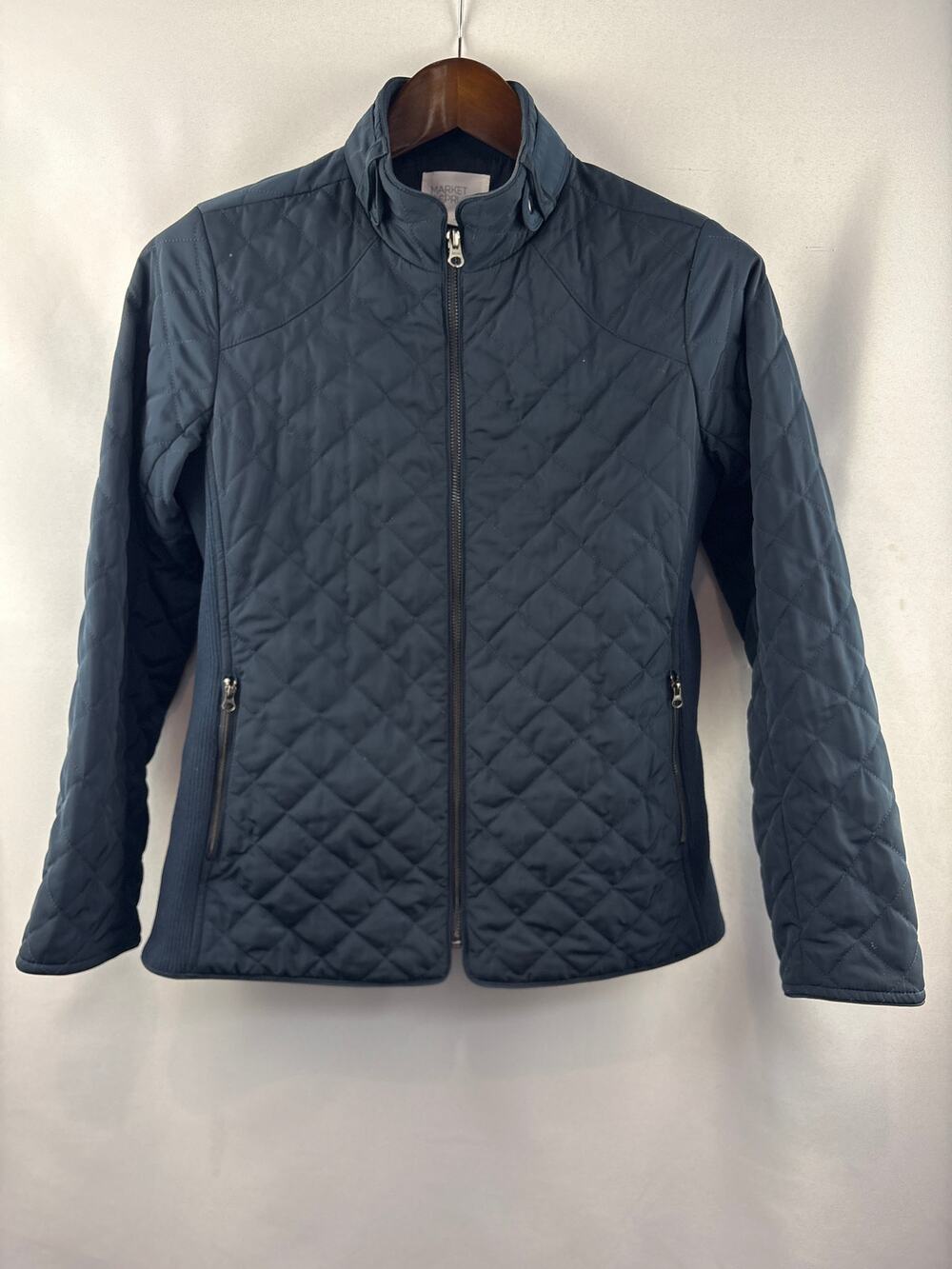 Women’s Market & Spruce Small Navy Quilted Puffer Jacket